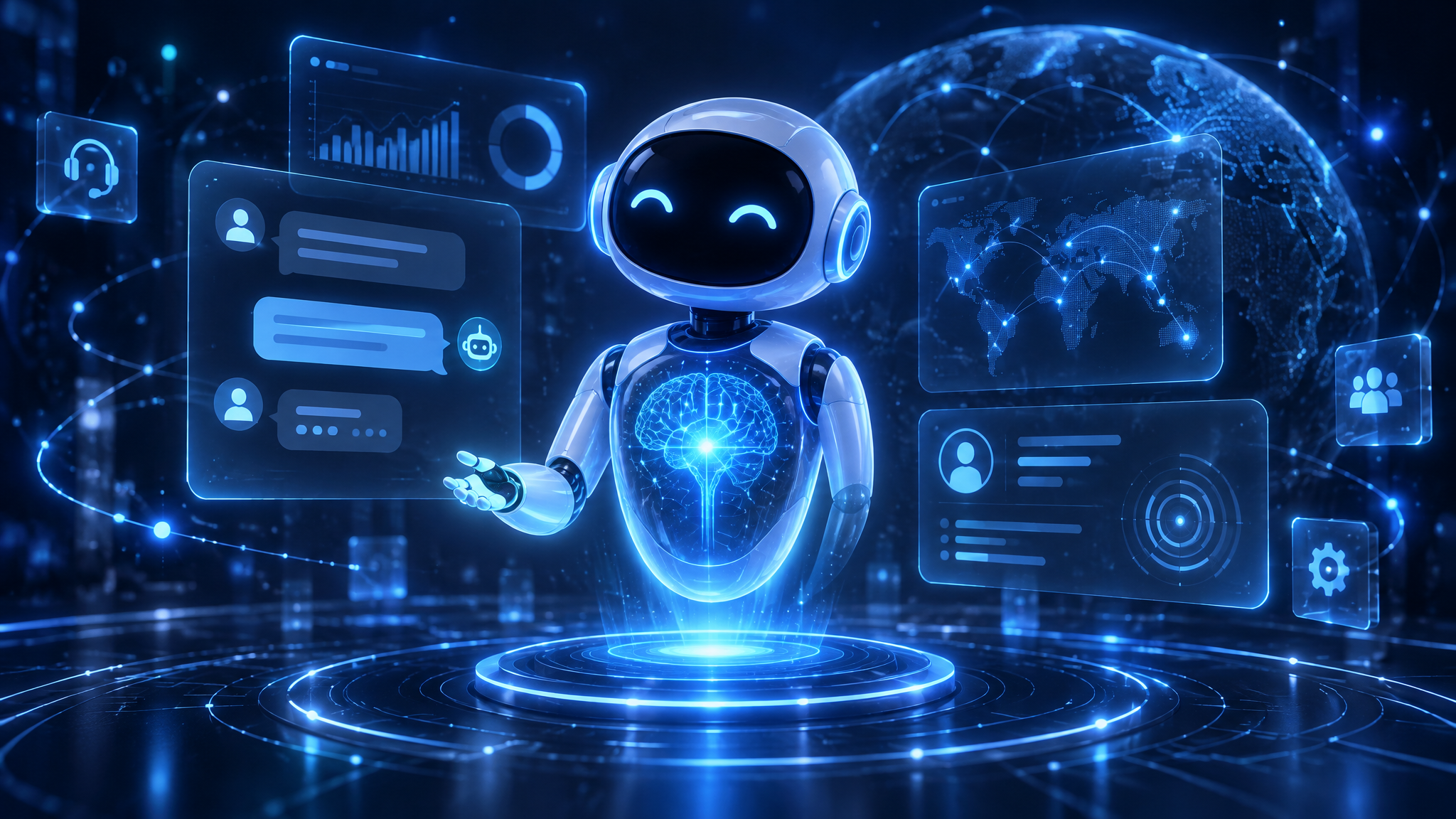Ilustración del servicio Agentes de Inteligencia Artificial
